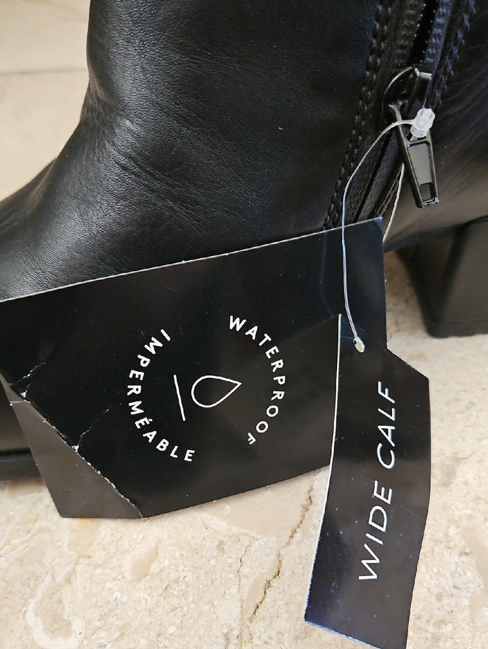 NWT Naturalizer Wide Calf Over-the-Knee Black Leather Boots - Picture 16 of 16